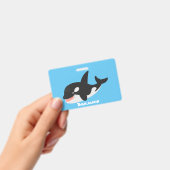Funny killerwalvis orca leuke cartoon illustratie badge (Handheld)