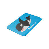 Funny killerwalvis orca leuke cartoon illustratie badmat (Gekanteld)