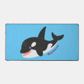 Funny killerwalvis orca leuke cartoon illustratie bureaumat (Voorkant)