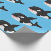 Funny killerwalvis orca leuke cartoon illustratie cadeaupapier (Hoek)