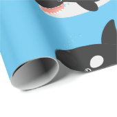 Funny killerwalvis orca leuke cartoon illustratie cadeaupapier (Rol Hoek)