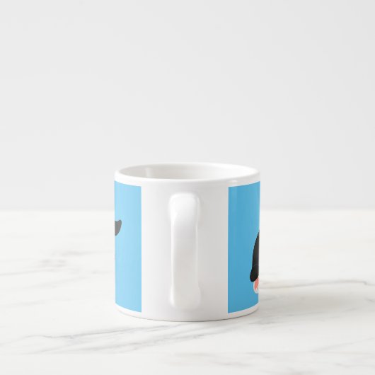 Funny killerwalvis orca leuke cartoon illustratie espresso kop (Achterkant)