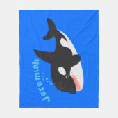 Funny killerwalvis orca leuke cartoon illustratie fleece deken (Voorkant)