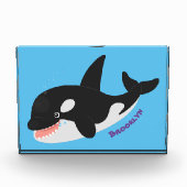 Funny killerwalvis orca leuke cartoon illustratie fotoblokken (Voorkant)