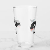 Funny killerwalvis orca leuke cartoon illustratie glas (Rechts)