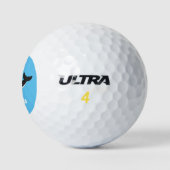Funny killerwalvis orca leuke cartoon illustratie golfballen (Logo)