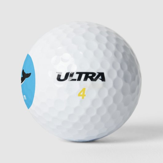 Funny killerwalvis orca leuke cartoon illustratie golfballen (Logo)