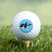 Funny killerwalvis orca leuke cartoon illustratie golfballen (Insitu Shirt)