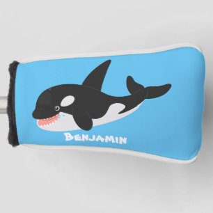 Funny killerwalvis orca leuke cartoon illustratie golfheadcover
