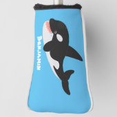 Funny killerwalvis orca leuke cartoon illustratie golfheadcover (Draai 90)