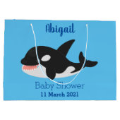 Funny killerwalvis orca leuke cartoon illustratie groot cadeauzakje (Achterkant)