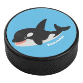 Funny killerwalvis orca leuke cartoon illustratie hockey puck (3/4)