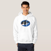 Funny killerwalvis orca leuke cartoon illustratie hoodie (Voorkant volledig)