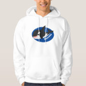 Funny killerwalvis orca leuke cartoon illustratie hoodie (Voorkant)