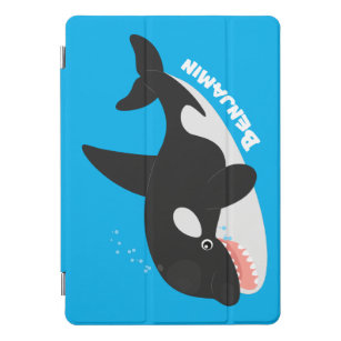 Funny killerwalvis orca leuke cartoon illustratie iPad pro cover