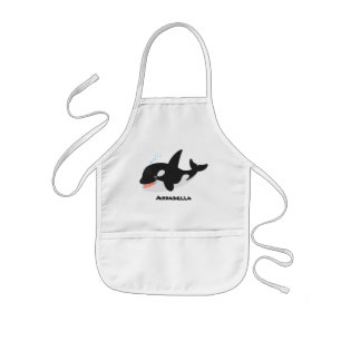 Funny killerwalvis orca leuke cartoon illustratie kinder schort