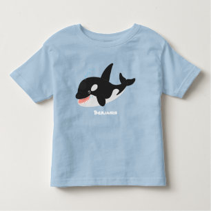 Funny killerwalvis orca leuke cartoon illustratie kinder shirts