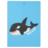Funny killerwalvis orca leuke cartoon illustratie klembord (Achterkant)
