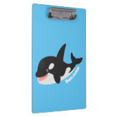 Funny killerwalvis orca leuke cartoon illustratie klembord (Rechts)