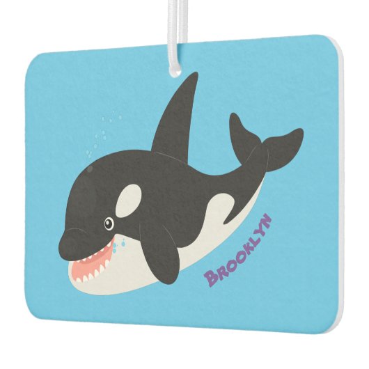 Funny killerwalvis orca leuke cartoon illustratie luchtverfrisser (Links)