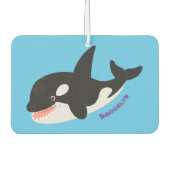 Funny killerwalvis orca leuke cartoon illustratie luchtverfrisser (Voorkant)
