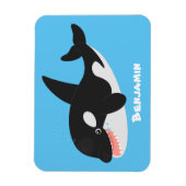 Funny killerwalvis orca leuke cartoon illustratie magneet (Verticaal)