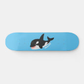 Funny killerwalvis orca leuke cartoon illustratie persoonlijk skateboard (Horizontaal)