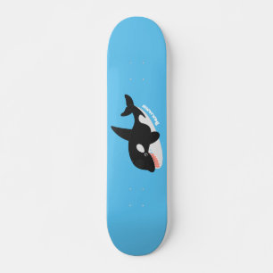 Funny killerwalvis orca leuke cartoon illustratie persoonlijk skateboard