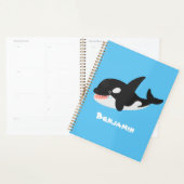 Funny killerwalvis orca leuke cartoon illustratie planner (Display)