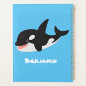 Funny killerwalvis orca leuke cartoon illustratie planner (Achterkant)