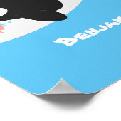 Funny killerwalvis orca leuke cartoon illustratie poster (Hoek)