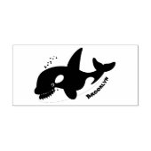 Funny killerwalvis orca leuke cartoon illustratie rubberstempel (Afrduk)