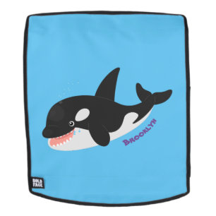 Funny killerwalvis orca leuke cartoon illustratie rugtassen