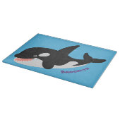 Funny killerwalvis orca leuke cartoon illustratie snijplank (Hoek)