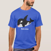 Funny killerwalvis orca leuke cartoon illustratie t-shirt (Voorkant)
