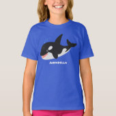 Funny killerwalvis orca leuke cartoon illustratie t-shirt (Voorkant)