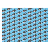 Funny killerwalvis orca leuke cartoon illustratie tafelkleed (Voorkant (Horizontaal))