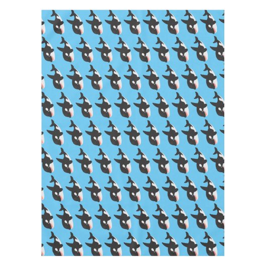 Funny killerwalvis orca leuke cartoon illustratie tafelkleed (Voorkant)