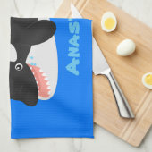 Funny killerwalvis orca leuke cartoon illustratie theedoek (Quarter Fold)