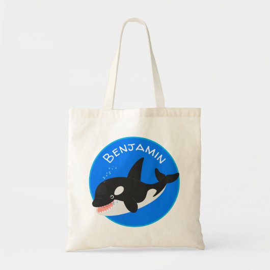 Funny killerwalvis orca leuke cartoon illustratie tote bag (Voorkant)