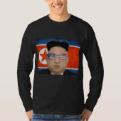 Funny Kim Jong Un American Sunbril op 4 juli of T-shirt (Voorkant)