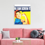 Funny Kim Jong Un Poster "We kunnen het" Remake Canvas Afdruk (Insitu (Woonkamer))