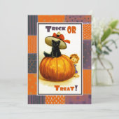 Funny  Kind Halloween Party Uitnodigingen (Staand voorkant)