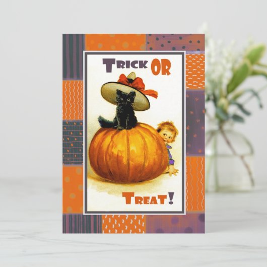 Funny  Kind Halloween Party Uitnodigingen (Staand voorkant)