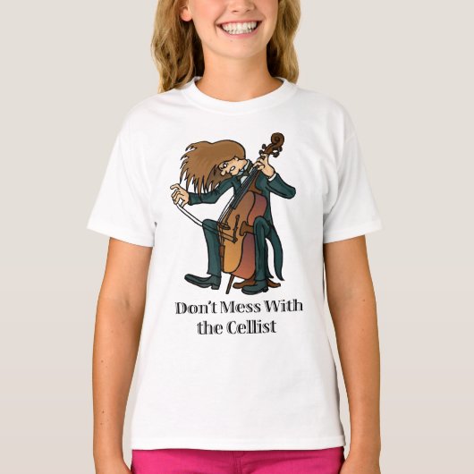 Funny Kinder Cello T-shirt (Voorkant)