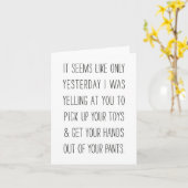 Funny Kinder Happy Birthday Humor Kaart (Gele Bloem)