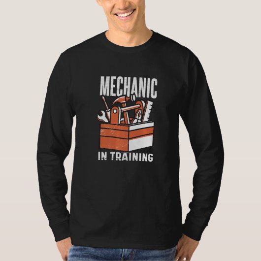 Funny Kinder Mechanic in Training Future Repairman T-shirt (Voorkant)