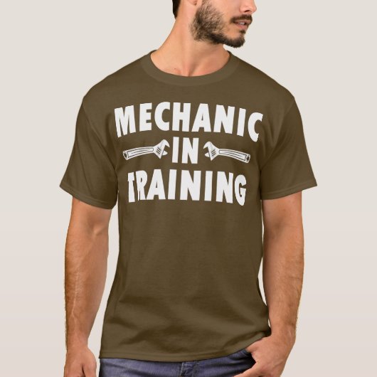 Funny Kinder Mechanic in Training Future Repairman T-shirt (Voorkant)