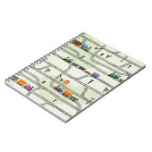 Funny kinder naadloze patroonspoorlijn met locomot notitieboek (Linkerzijde)