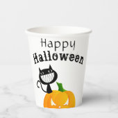 Funny Kinder Trick or treat Happy Halloween Party Papieren Bekers (Voorkant)